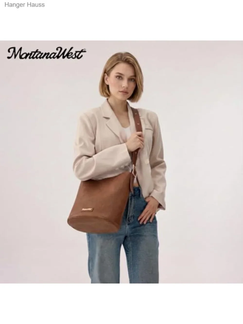 Medium Hobo Bag with Coin Pouch - Soft PU Leather Shoulder Handbag